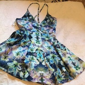 Lavender and baby blue Floral Romper